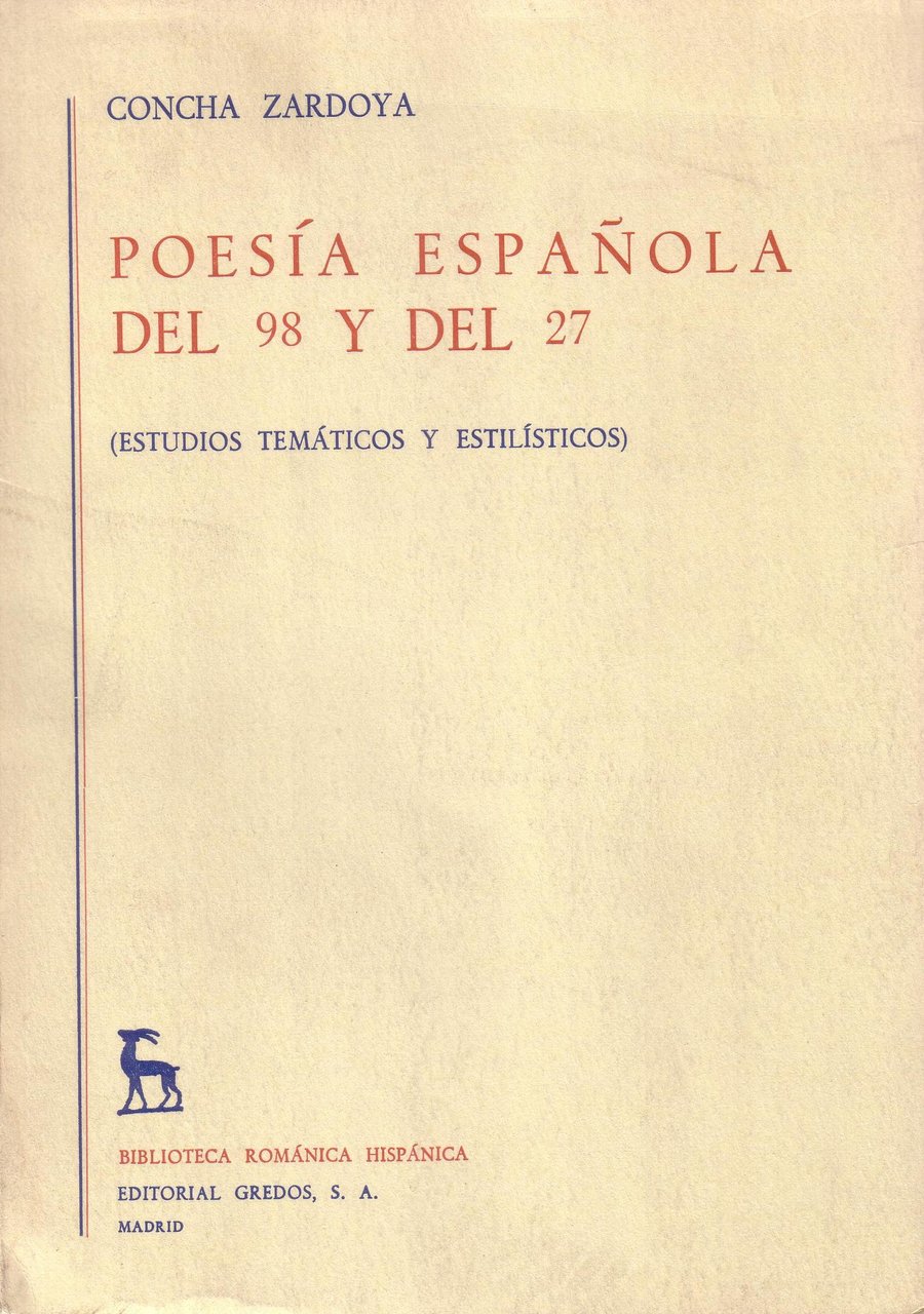 Poesía española del 98 y del 27 (Estudios temáticos y …