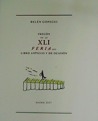 Pregón de la XLI Feria del libro antiguo y de …