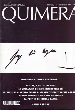 QUIMERA Nº 183. Septiembre 1999. Revista de literatura. Directora: Ana …