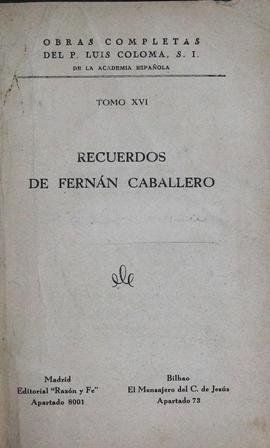 Recuerdos de Fernán Caballero.