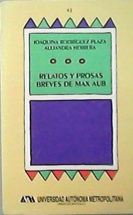 Relatos y prosas breves de Max Aub. | Immagine principale