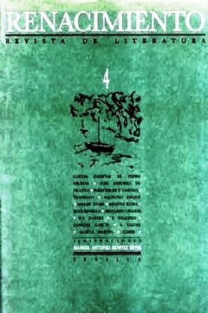 RENACIMIENTO, nº4.- Revista de Literatura. Director: Felipe Benítez Reyes. Sumario: "6 cartas inéditas de Pedro Salinas a Guillermo de Torre". José Mª Barrera: "Ronda de los toreros muertos. Libro inédito de Pedro Garfias" (con 5 poemas). Andrés Trapiello: "Mariá Manent". Aquilino Duque: "La recta y la circunferencia". Felipe Benítez Reyes: "5 viñetas (Chesterton, Azorín, Ramón, Bergamín, Ruano)". William Fryer Harvey: "Bajo el calor de agosto", traducción de Silvia Barbero. Vicente Gallego: "La buena salud de la la poesía". Salvador Valdés: "Batida en retirada". Poemas de Luis Antonio de Villena, Miguel d'Ors, Abelardo Linares y Concha García. "Los apócrifos" de Don Filiberto. Reseñas (José Luis García Martín, Juan Bonilla, FBR, etc.).