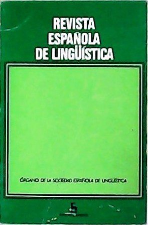 Revista española de lingüística. Año 1. Fascículo 1. Enero-Junio, 1971.