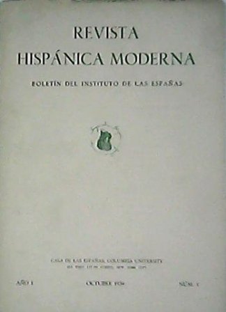 REVISTA HISPÁNICA MODERNA, Año I, nº1. Boletín del Instituto de …