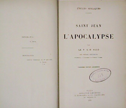 Saint Jean. L´Apocalypse.