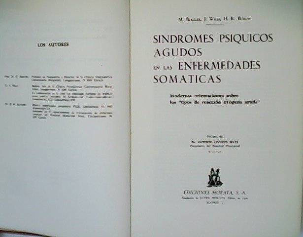 Síndromes psíquicos agudos en las enfermedades somáticas. Modernas orientaciones sobre …