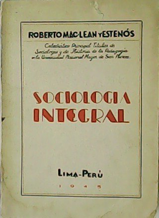 Sociología Integral.
