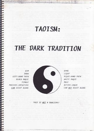 TAOISM: THE DARK TRADITION / TANTRA: THE DARK DOCTRINE. Tibetan …