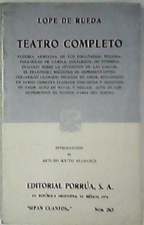 Teatro completo. Introducción de A. Souto Alabarce.
