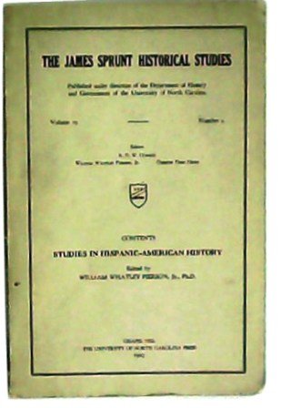 THE JAMES SPRUNT HISTORICAL STUDIES Volume 19, nº 2: Studies … | Immagine principale