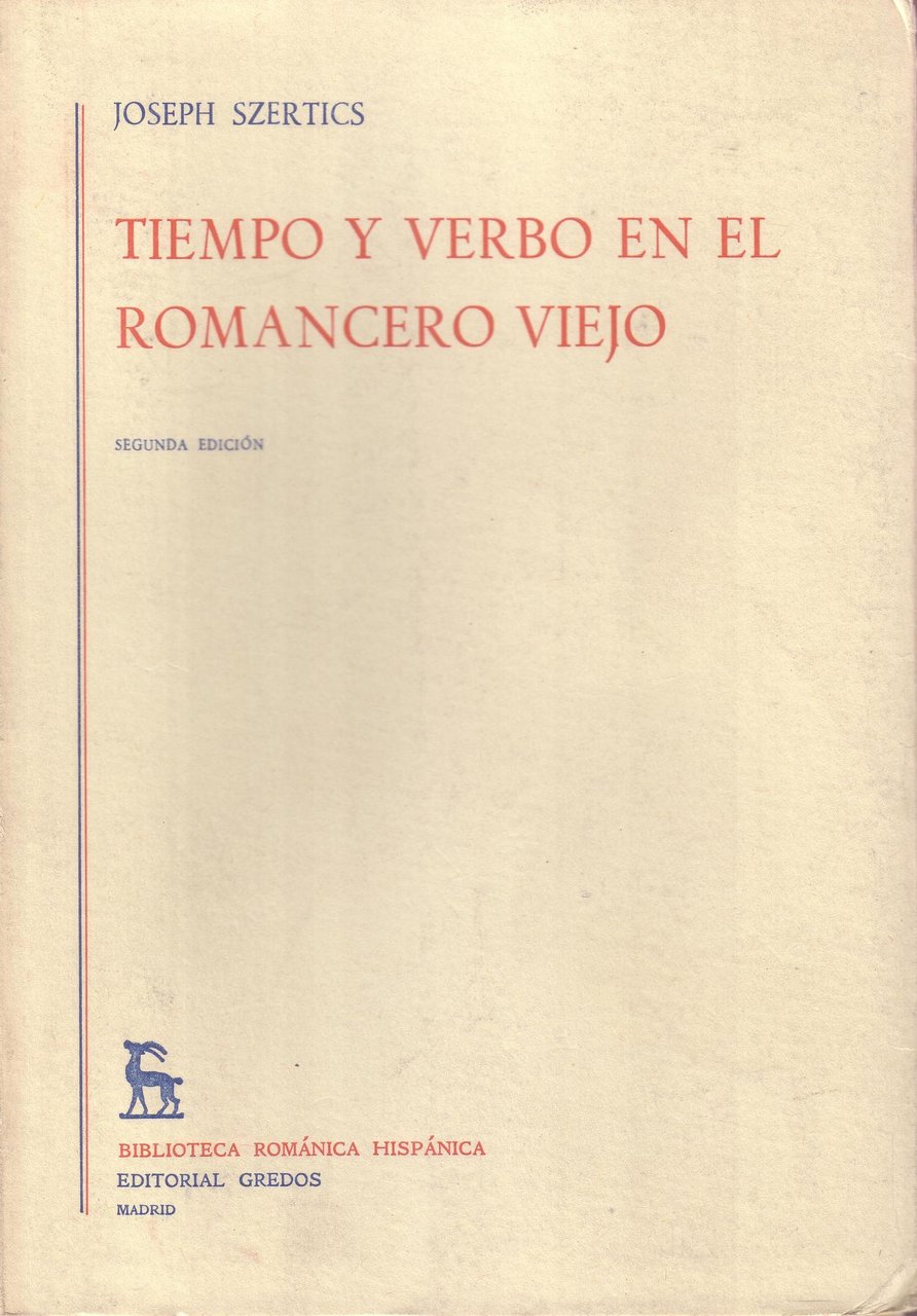 Tiempo y verbo en el Romancero viejo.