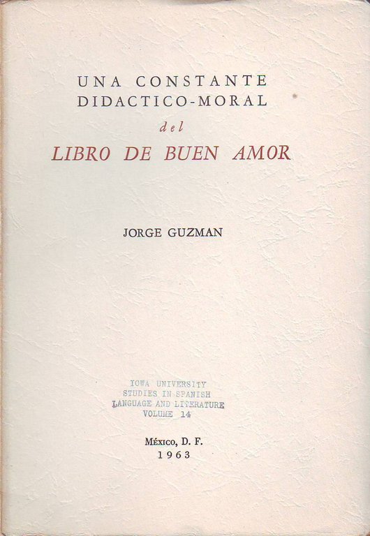 Una constante didáctico-moral del "Libro de buen amor".