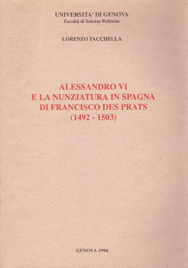 ALESSANDRO VI E LA NUNZIATURA IN SPAGNA DI FRANCISCO DES …