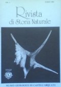 RIVISTA DI STORIA NATURALE Volume 1 del 1986