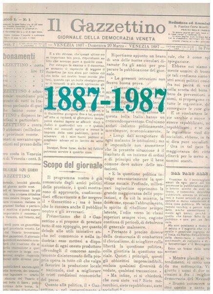 1887-1987 cent'anni di gazzettino