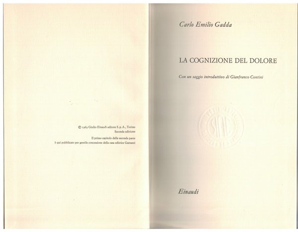 La cognizione del dolore