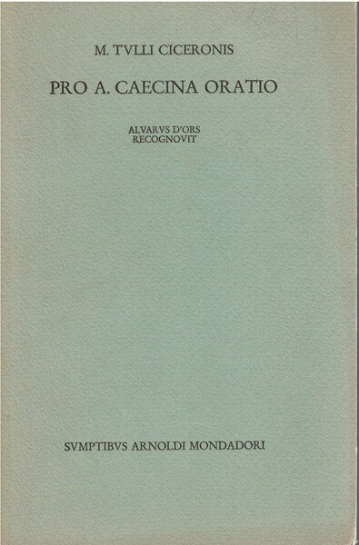 Pro A. Caecina Oratio
