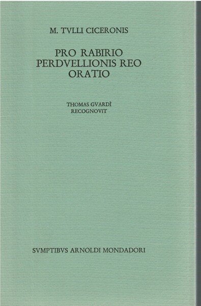 Pro rabirio perduellonis reo oratio