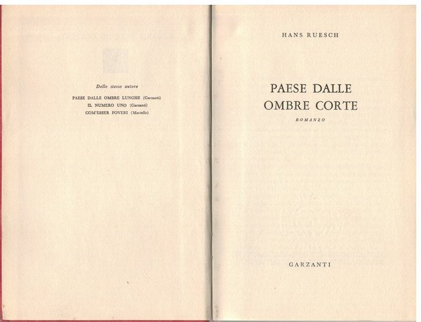 Paese dalle ombre corte