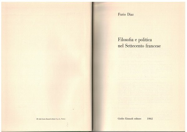 Filosofia e politica nel settecento francese
