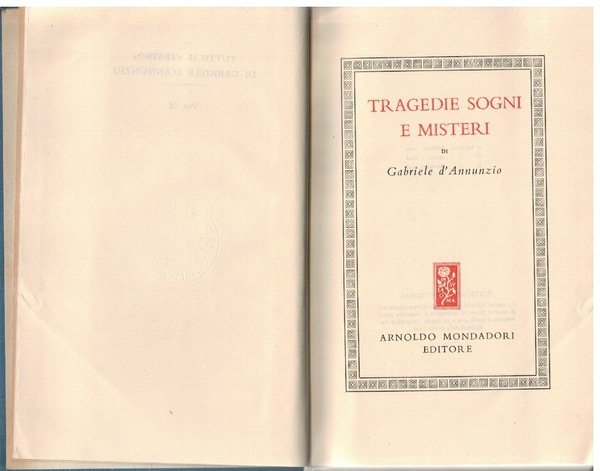 Tragedie sogni e misteri