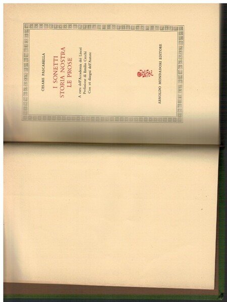 I sonetti storia nostra le prose