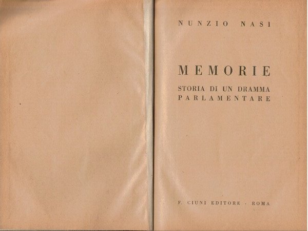Memorie storie di un dramma parlamentare | Immagine principale
