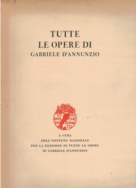 Tutte le opere di Gabriele D'Annunzio