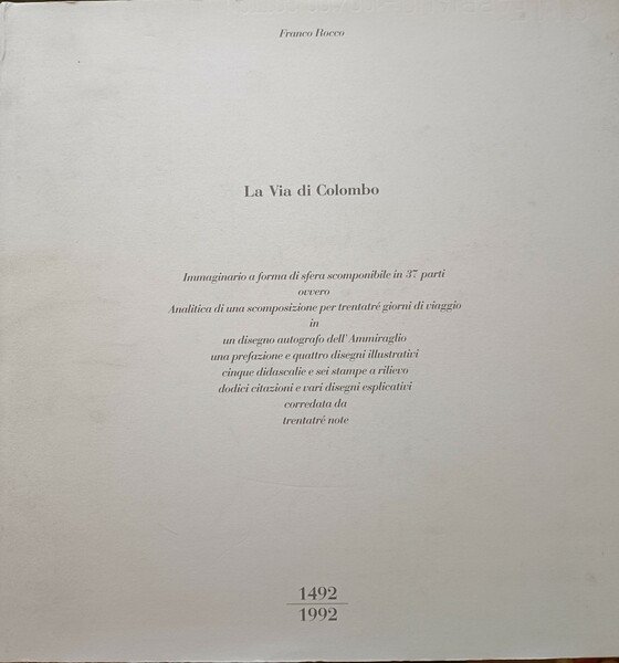 La via di Colombo immaginario a forma sferica scomponibile
