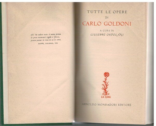 Tutte le opere di Carlo Goldoni