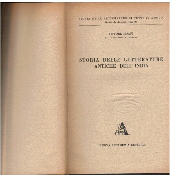 Storia delle letterature antiche dell'India