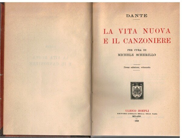 La vita nuova e il canzoniere