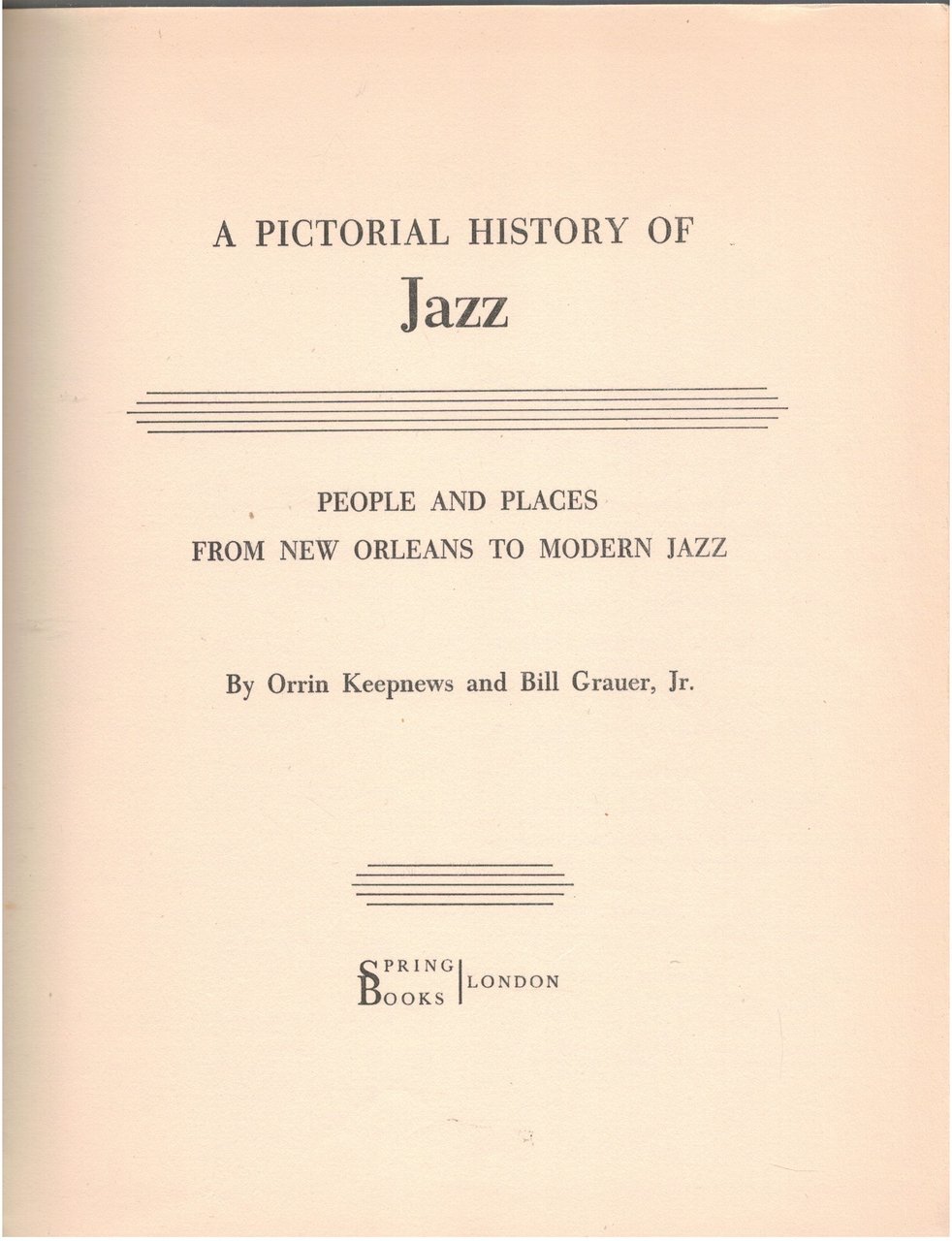 A pictorial History of Jazz