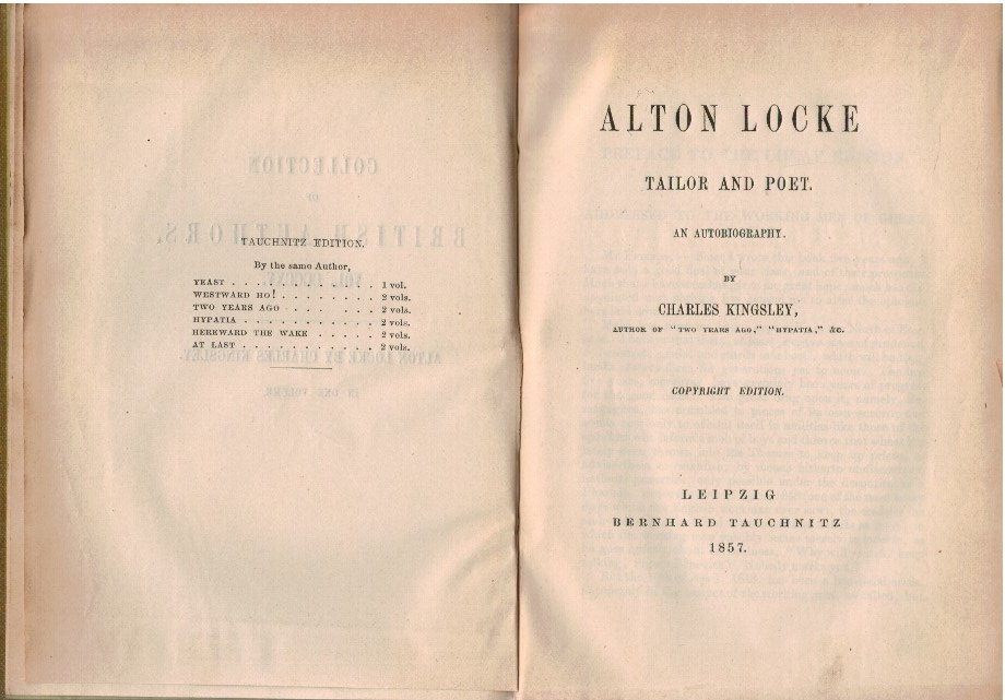 Alton Locke, Tailor and Poet. An Autobiography