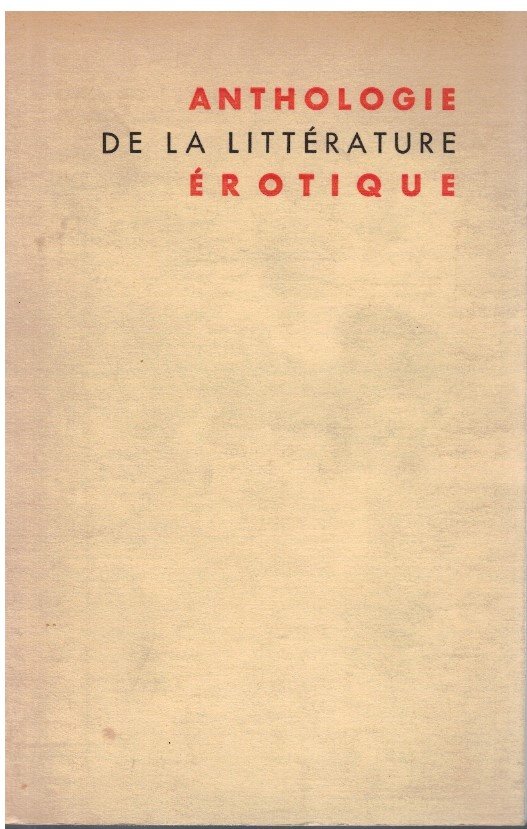 Anthologie de la litterature erotique