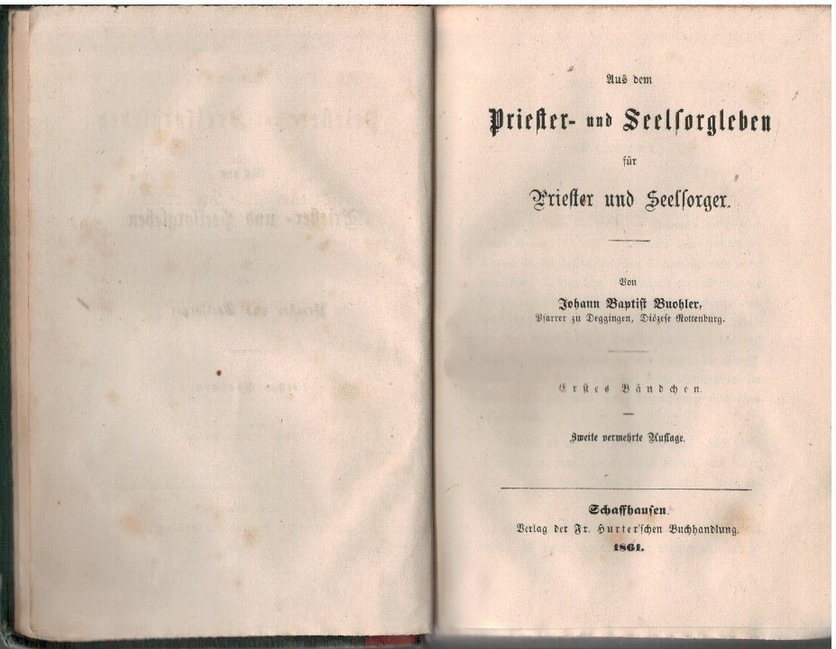 Aus dem Priester- und Seelsorgleben für Priester und Seelsorger