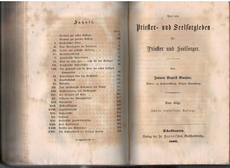 Aus dem Priester- und Seelsorgleben für Priester und Seelsorger