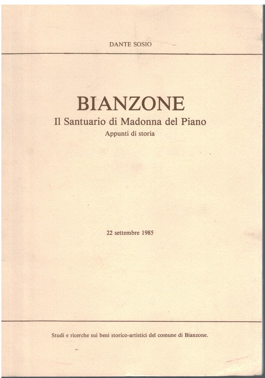 Brianzone Il Santuario di Madonna del Piano