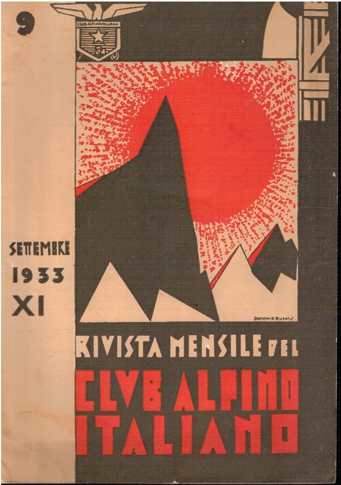 Club Alpino italiano rivista mensile N.9 Settembre 1933