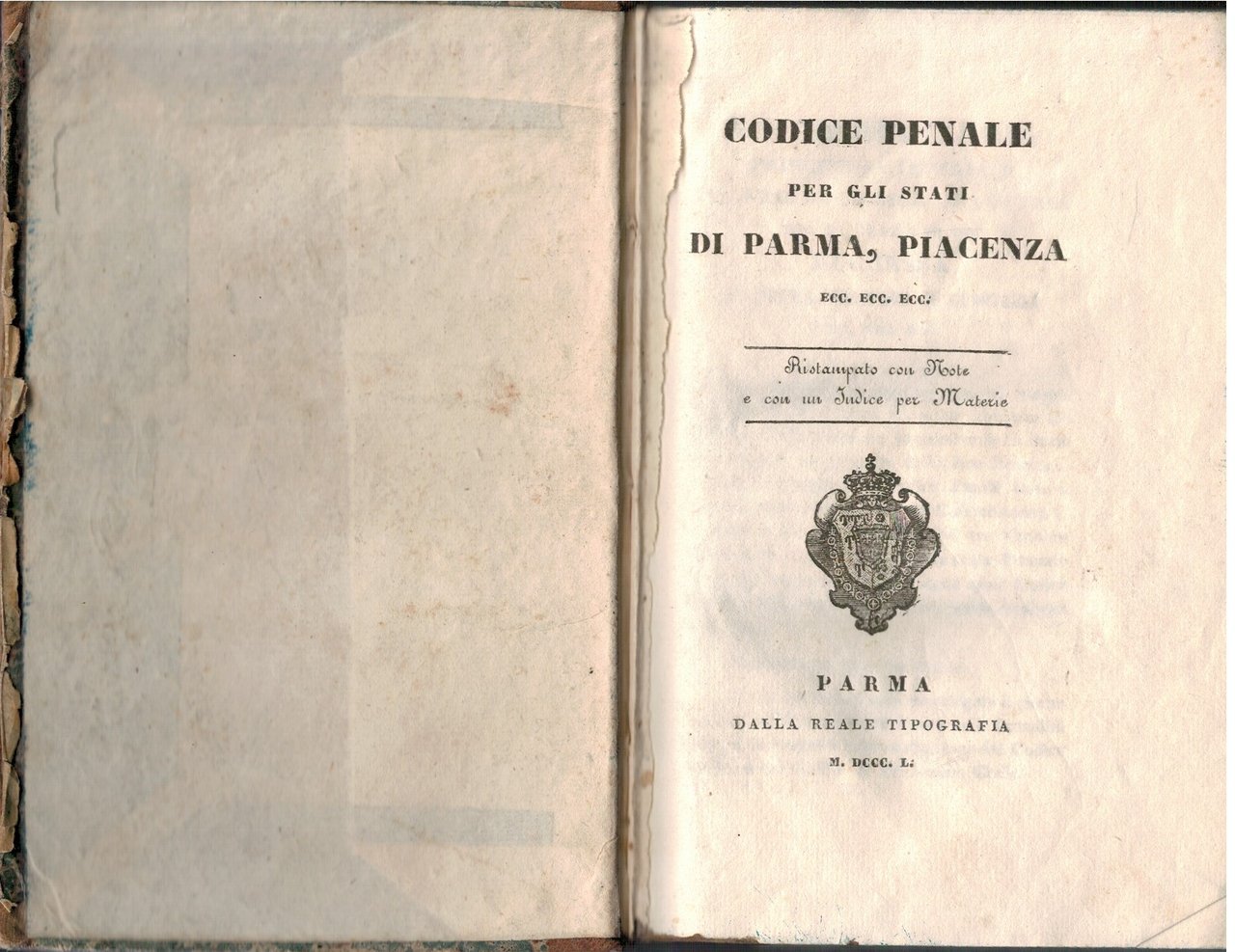 Codice penale per gli stati di Parma, Piacenza