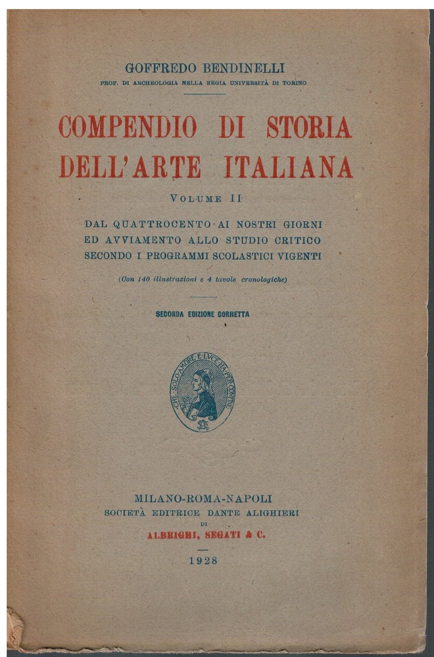 Compendio di storia dell'arte italiana Volume II