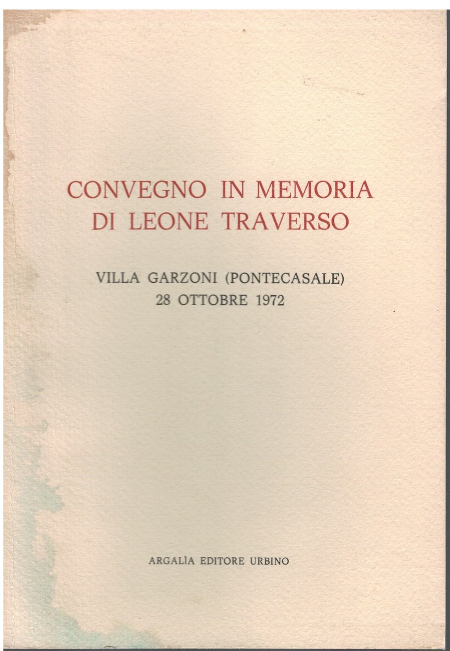 Convegno in onore di Leone Traverso