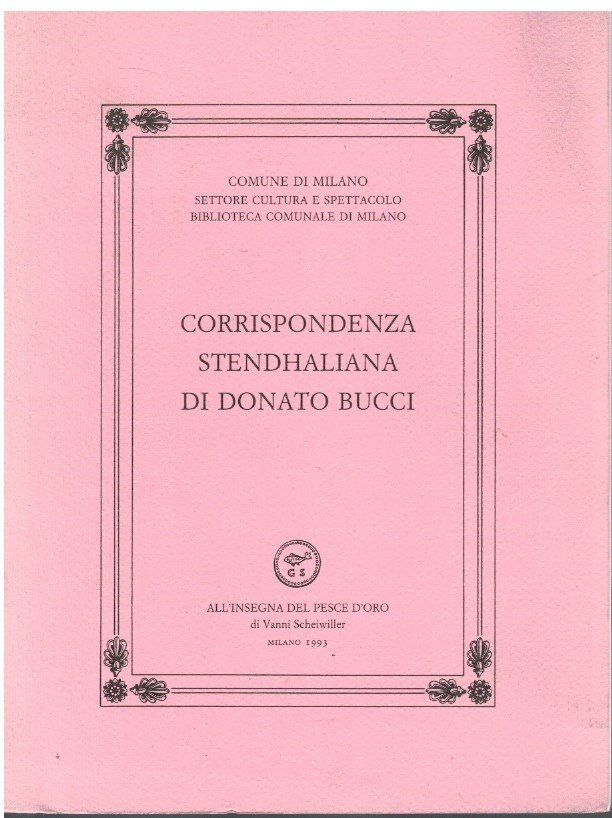 Corrispondenza Stendhaliana di Donato Bucci | Immagine principale