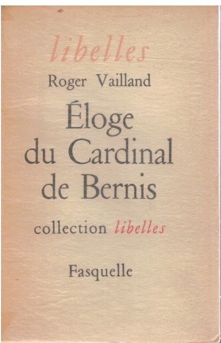 Eloge du Cardinal de Bernis