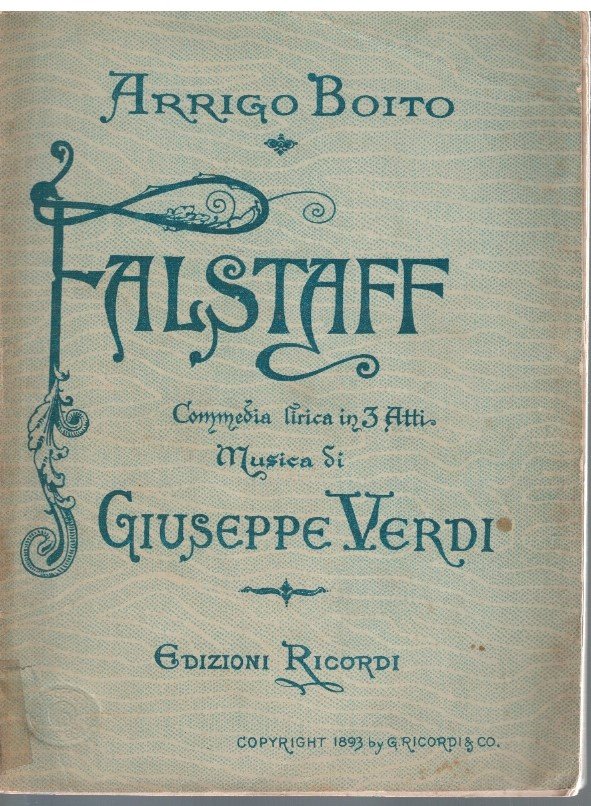 Falstaff Commedia lirica in 3 atti