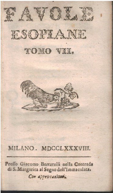 Favole esopiane Tomo VI
