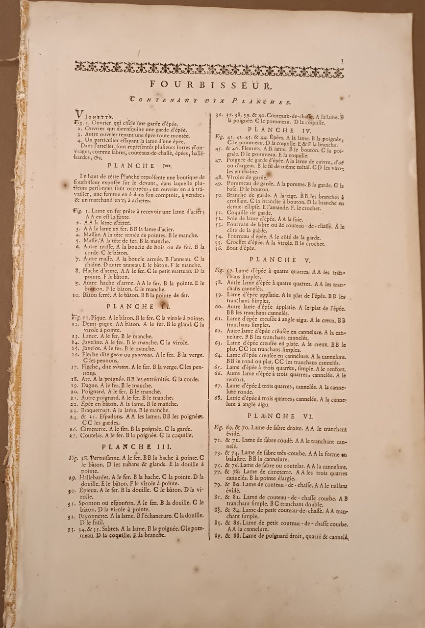 Fournisseur contenant dix planches