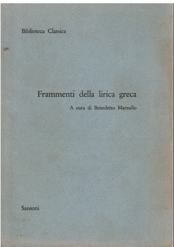 Frammenti della lirica greca