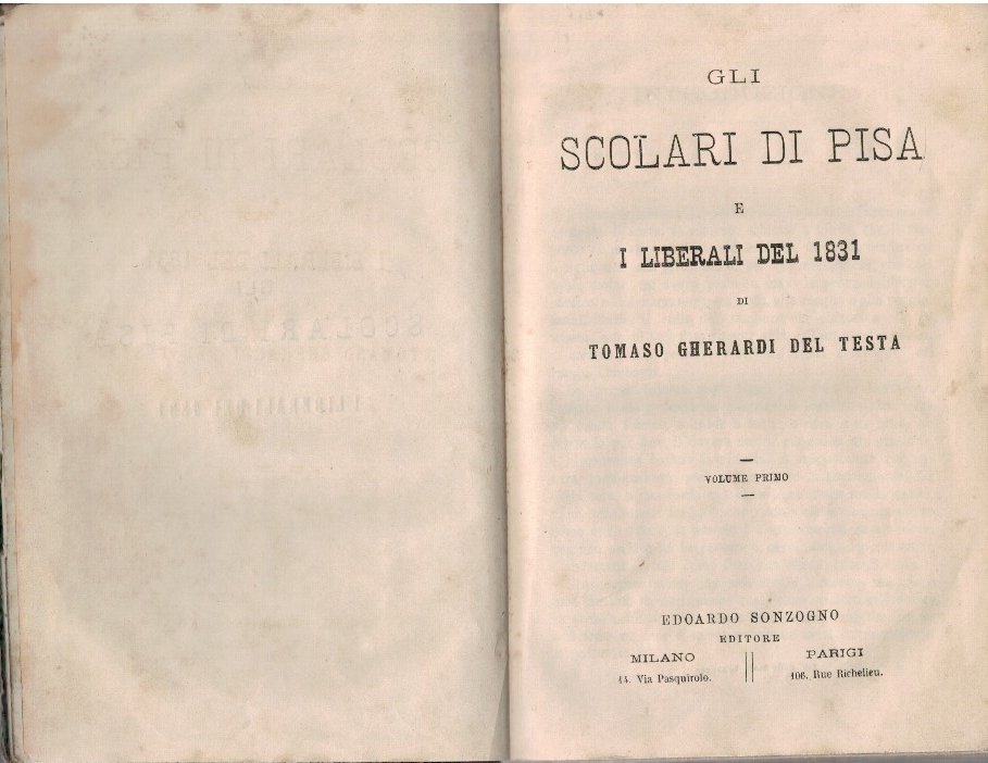 Gli scolari di Pisa e i liberali del 1831 volume …