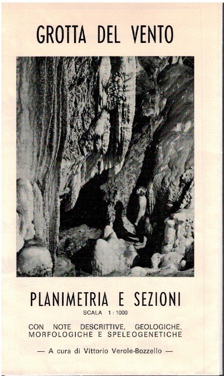 Grotta del vento. Planimetria e sezioni